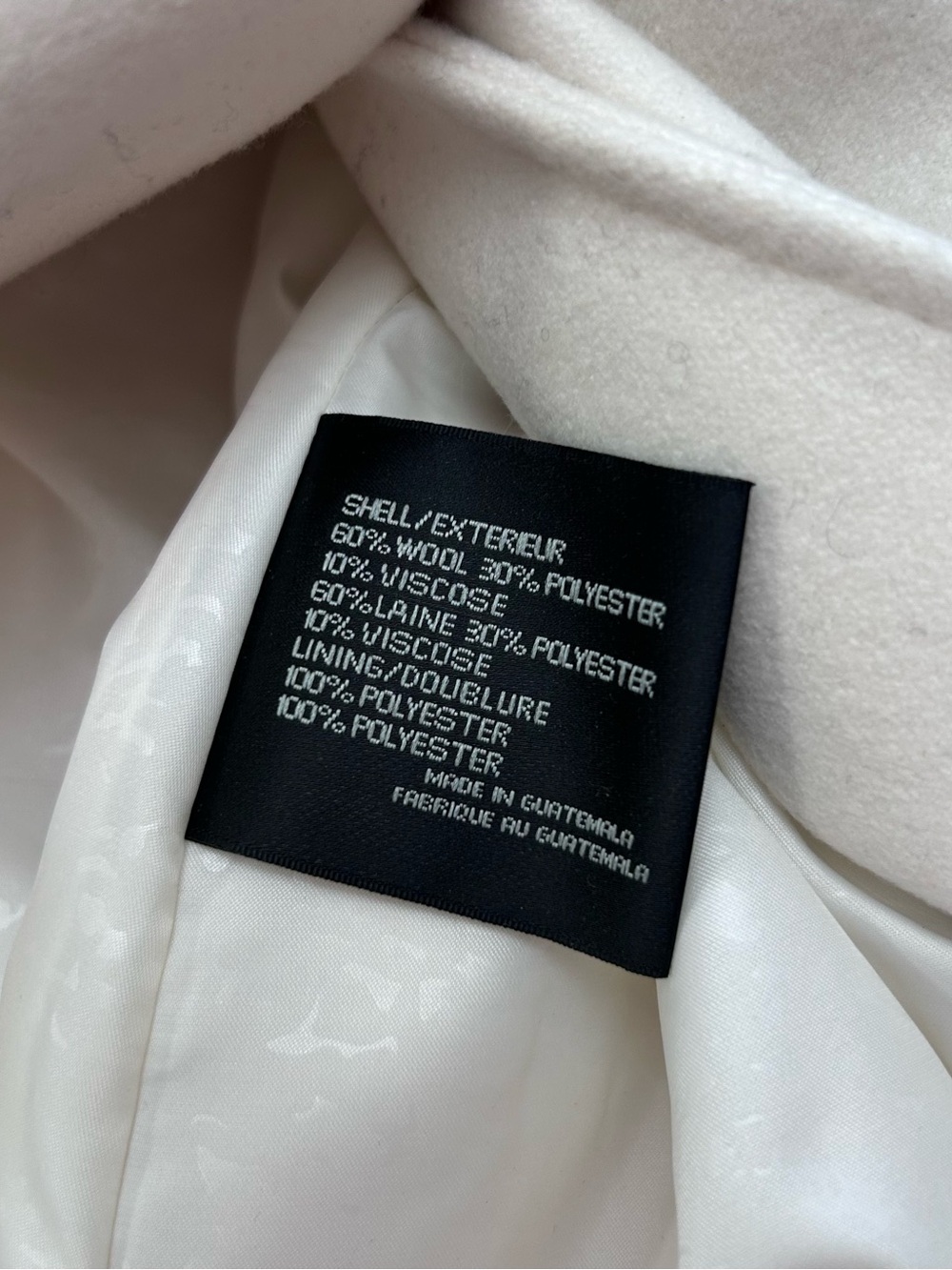 🧡MAKE OFFER🧡 Via Spiga Double Breasted Trench Wool Winter Coat Cream Ivory 8 - Picture 5 of 7